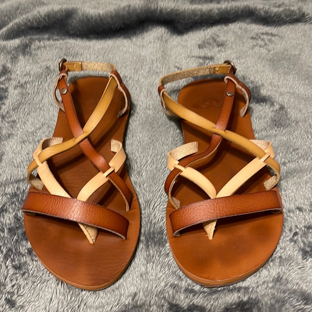 Leather strapped sandals